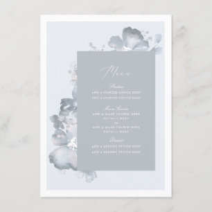 Watercolor Romance Menu Card