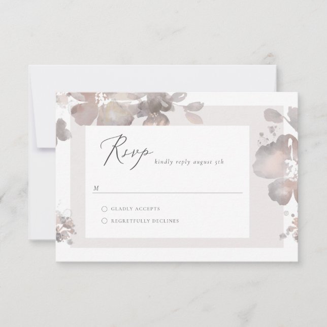 Watercolor Romance RSVP Card (Front)