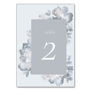 Watercolor Romance Table Number