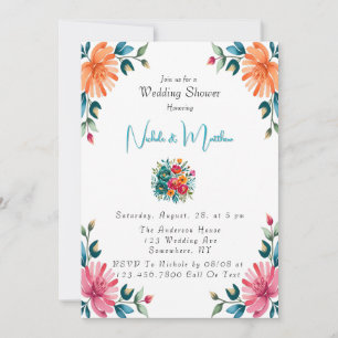Watercolor Romance Wedding Shower Invitation