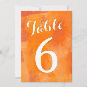 Watercolor Romance Wedding Table Numbers