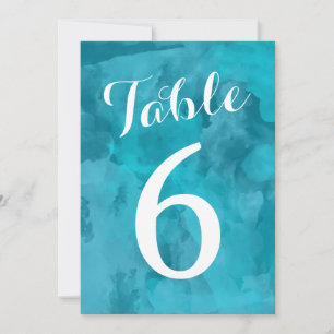 Watercolor Romance Wedding Table Numbers