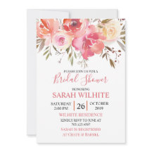 Watercolor Romantic Floral Bridal Shower