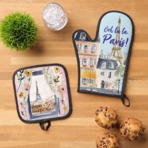 Watercolor Romantic Paris Kitchen Artistry