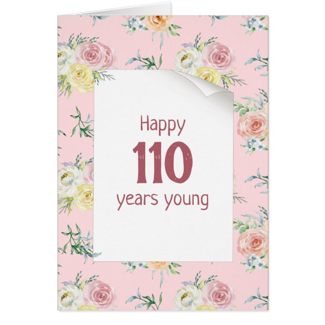 Watercolor Rose 110th Birthday  (Front)