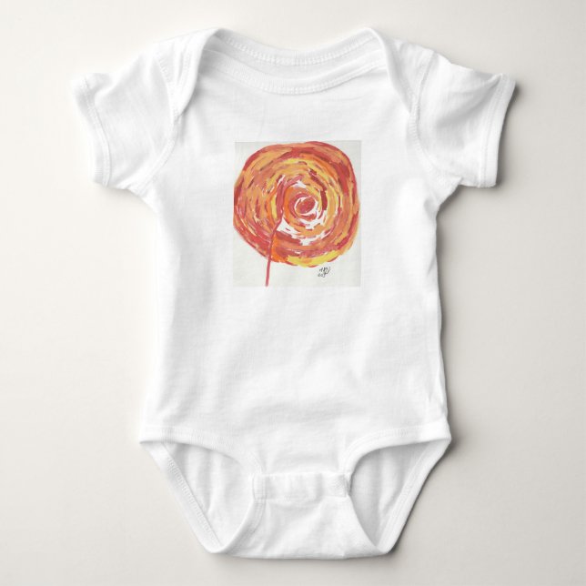 Watercolor Rose Baby Bodysuit (Front)