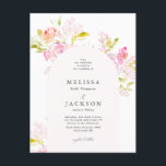 Watercolor Rose bouquet Wedding Invitation Arch Postcard<br><div class="desc">Blush and cream watercolor roses highlight this collection. Full wedding suite is available here https://www.zazzle.com/collections/boho_watercolor_blooms-119684716733349178</div>