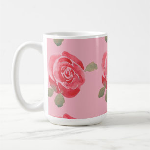 Watercolor Rose Coffee Mug