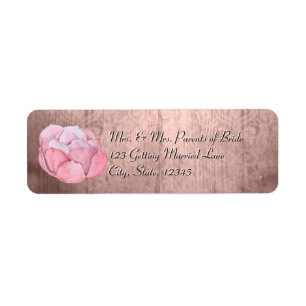 Watercolor Rose-coloured Succulent Rustic Peach