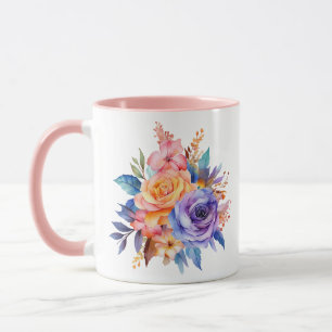 Watercolor Rose Flowers Design-58392 Mug