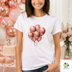 watercolor rose gold balloon T-Shirt