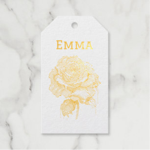 Watercolor rose gold. gift tags