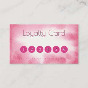 Watercolor rose loyalty business cards