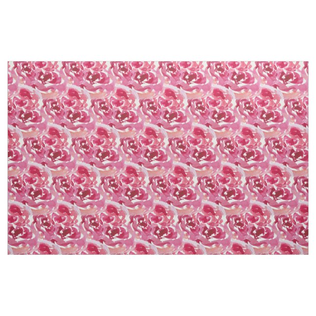 Watercolor rose pattern fabric (Yard)