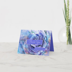 Watercolor Rose Thank You Card