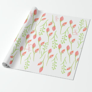 WATERCOLOR ROSE WRAPPING PAPER