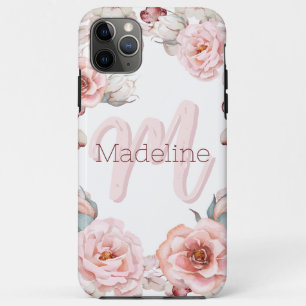 Watercolor Rose Wreath Personalised   White Case-Mate iPhone Case