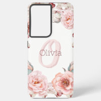 Watercolor Rose Wreath Personalised | White