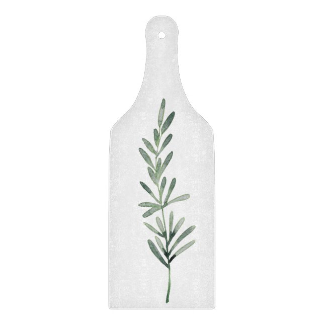 Watercolor Rosemary  Cutting Board (Front)
