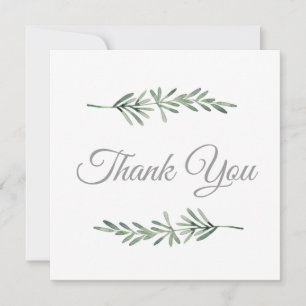 Watercolor Rosemary Thank You Card