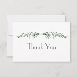 Watercolor Rosemary Thank You Card