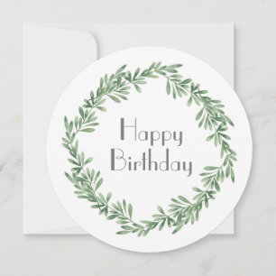 Watercolor Rosemary Wreath Card