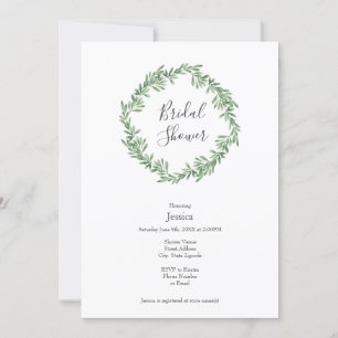 Watercolor Rosemary Wreath Invitation