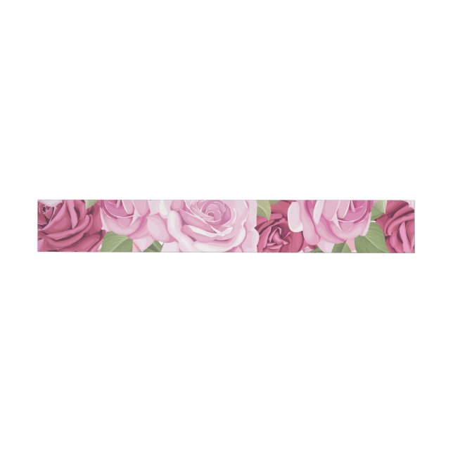 Watercolor Roses 10 Wraparound Address Label (Individual)