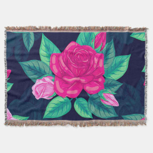 Watercolor Roses 13 Throw Blanket