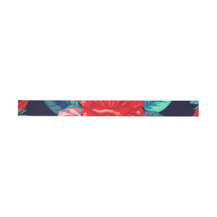 Watercolor Roses 14 Wrap Around Label