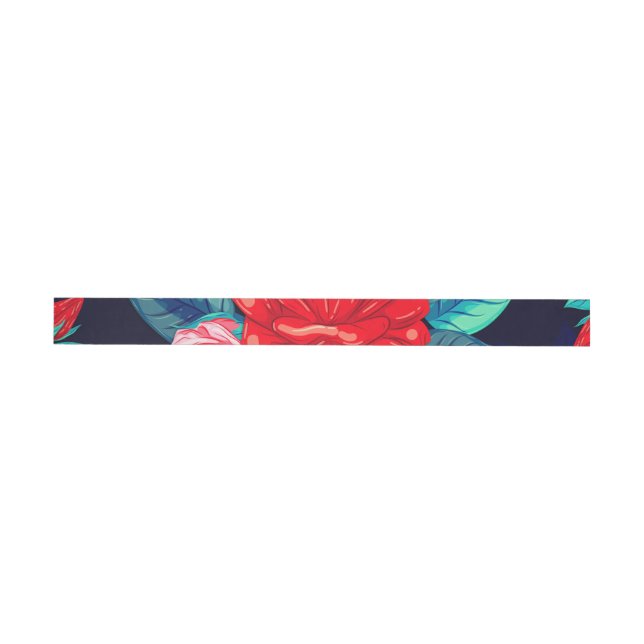 Watercolor Roses 14 Wrap Around Label (Individual)
