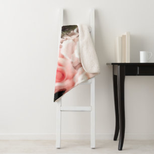 Watercolor Roses 25 Sherpa Blanket