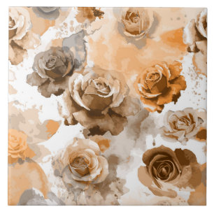 Watercolor Roses 2 Tile