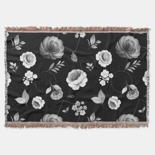 Watercolor Roses 33 Throw Blanket (Front)