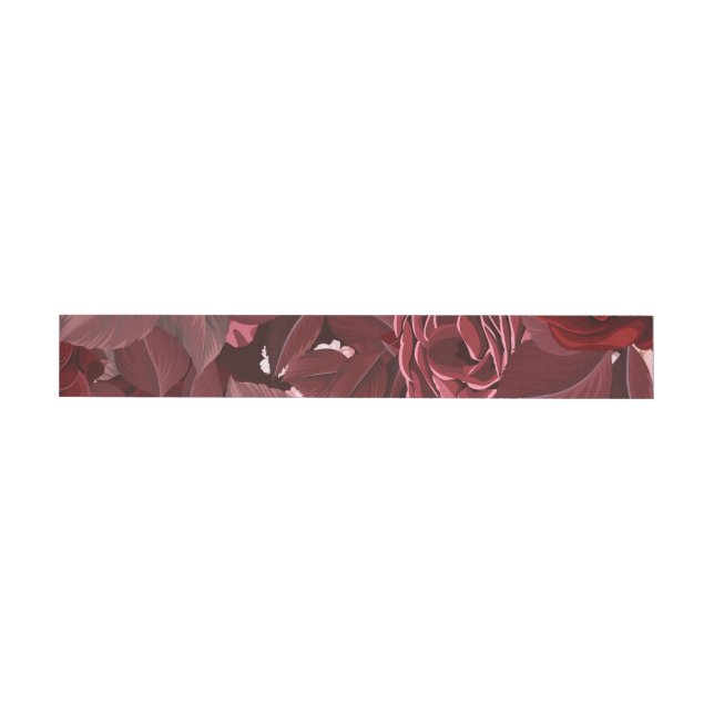Watercolor Roses 35 Wrap Around Label (Individual)