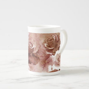 Watercolor Roses 3 Bone China Mug