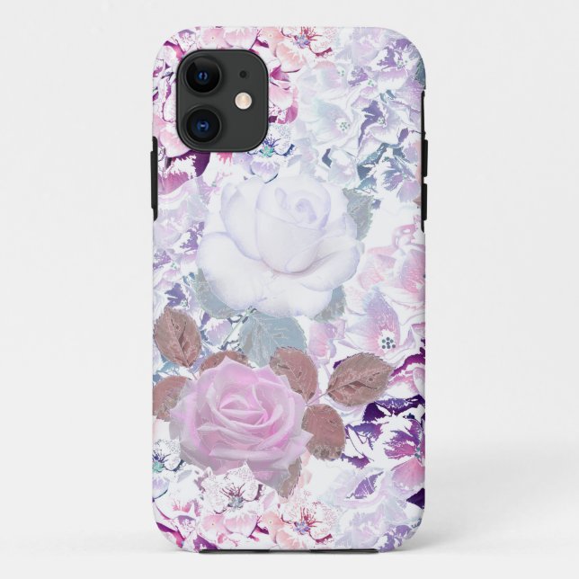 Watercolor roses and hydrangeas. Case-Mate iPhone case (Back)