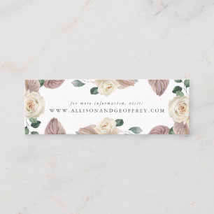 Watercolor Roses and Orchids Wedding Website Cards