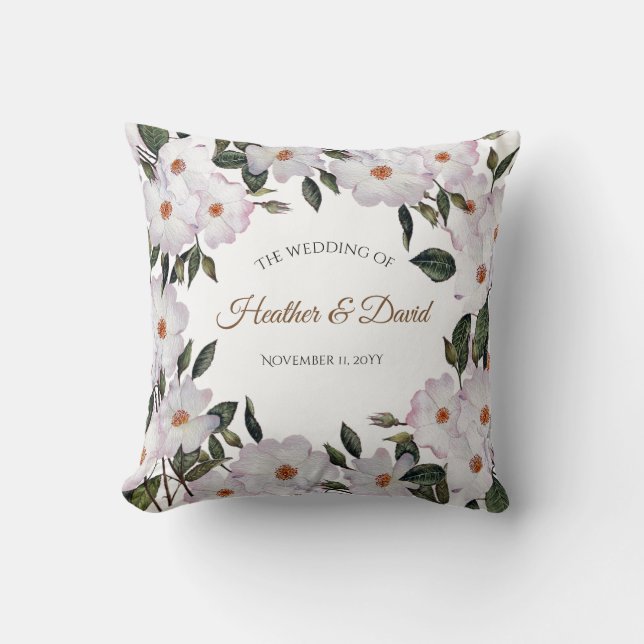 Watercolor Roses Ballerina Floral Art Design Cushion (Front)