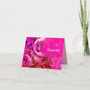 WATERCOLOR ROSES Bat Mitzvah Thank You Card