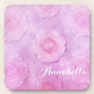 Watercolor roses coaster