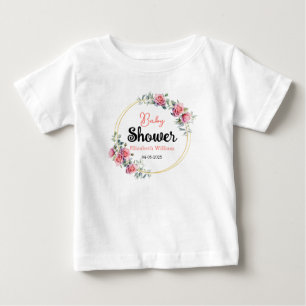 Watercolor Roses & Eucalyptus Baby Shower T-Shirt