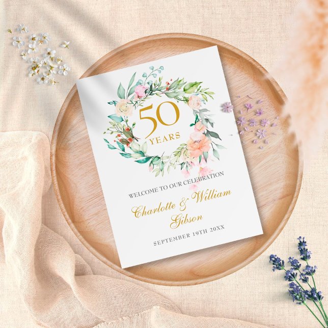 Watercolor Roses Greenery Floral Menu Choice RSVP (Creator Uploaded)