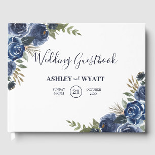Watercolor Roses Guest Book