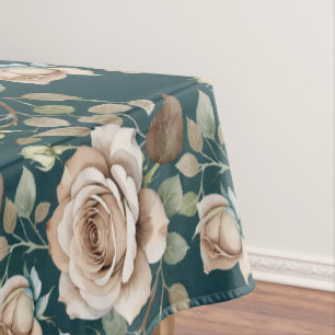 Watercolor Roses In Pale Shades  Tablecloth