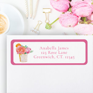 Watercolor Roses in Vase