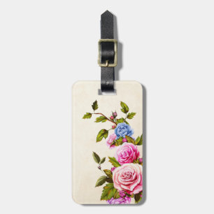 Watercolor Roses Luggage Tag