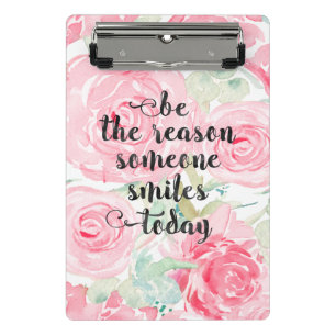 Watercolor roses mini clipboard