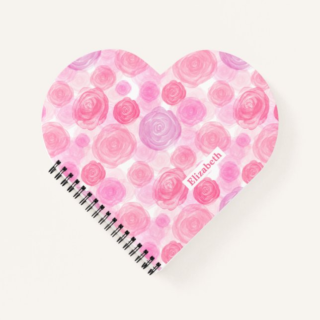  Watercolor Roses Notebook (Front)