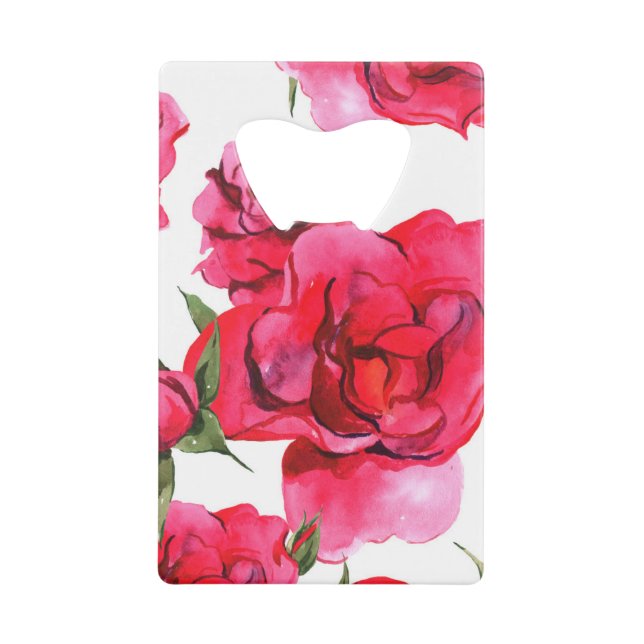 Watercolor Roses on White (Front)